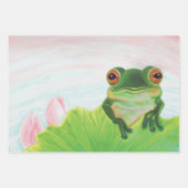 Grüner Frog Entspannen auf der Sicherheit des Lili Geschenkpapier Set (Vorderseite 2)