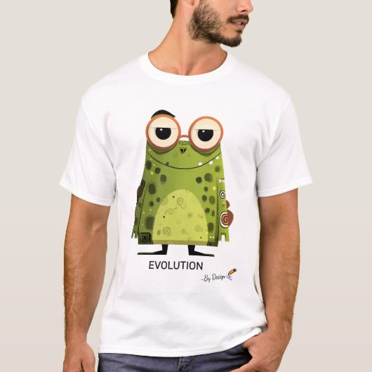 Grüner Frog mit Brille | EVOLUTION - nach Entwurf T-Shirt (Vorderseite)