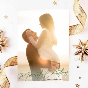 Grüner Frohe Weihnachten Eleganter Prunk Foto
