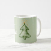 Grüner Frohe Weihnachtsbaum Kaffeetasse (VorderseiteRechts)
