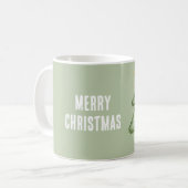 Grüner Frohe Weihnachtsbaum Kaffeetasse (Vorderseite Links)