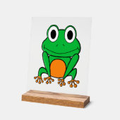Grüner Frosch Acrylschild (Winkel)