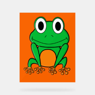 Grüner Frosch Acrylschild