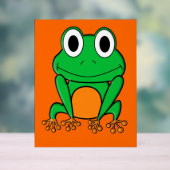 Grüner Frosch Acrylschild (Neutral)