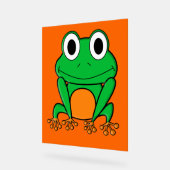 Grüner Frosch Acrylschild (Winkel)