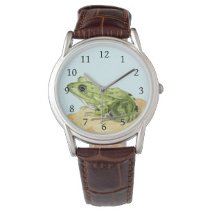 Grüner Frosch Armbanduhr