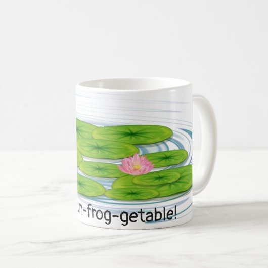Grüner Frosch auf der Lilie Kaffeetasse (VorderseiteRechts)