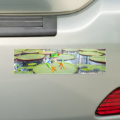 Grüner Frosch auf der Lily Pad, Autoaufkleber (Auf Auto)