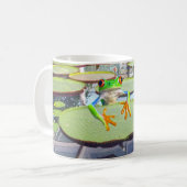 Grüner Frosch auf der Lily Pad, Kaffeetasse (Vorderseite Links)