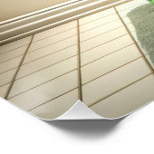 Grüner Frosch auf einer Toilette Poster (Ecke)