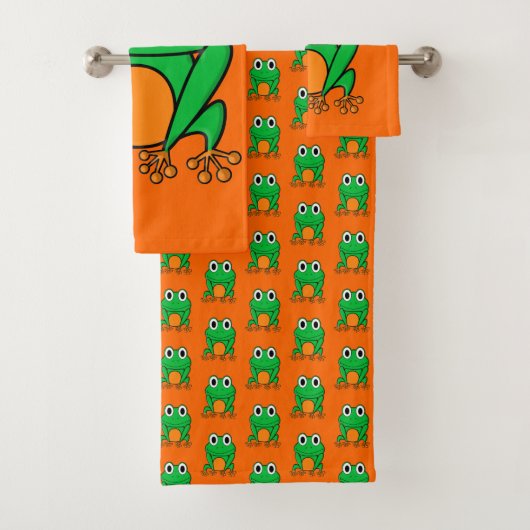 Grüner Frosch Badhandtuch Set (Insitu)