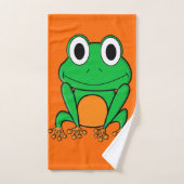 Grüner Frosch Badhandtuch Set (Handtuch)