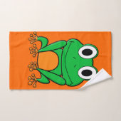 Grüner Frosch Badhandtuch Set (Handtuch)