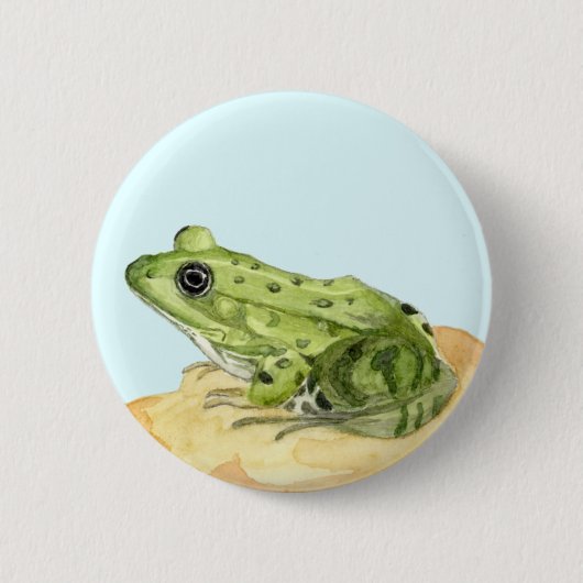 Grüner Frosch Button (Vorderseite)