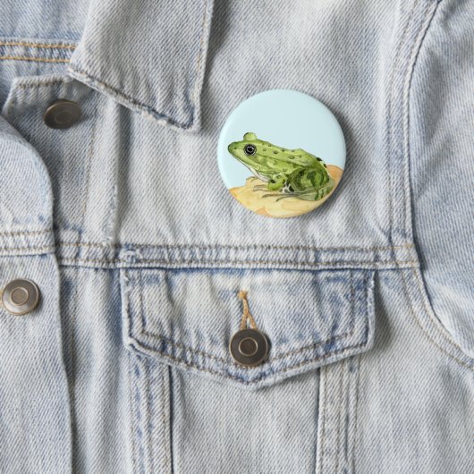 Grüner Frosch Button (Beispiel)