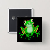 Grüner Frosch Button (Vorne & Hinten)