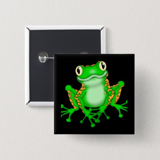 Grüner Frosch Button (Vorne & Hinten)