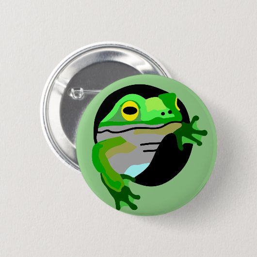 Grüner Frosch Button (Vorne & Hinten)