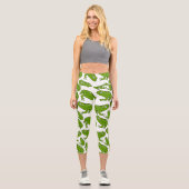 Grüner Frosch Capri Leggings (Vorderseite)