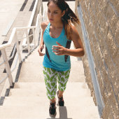 Grüner Frosch Capri Leggings