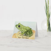 Grüner Frosch Dankeskarte (Vorderseite)
