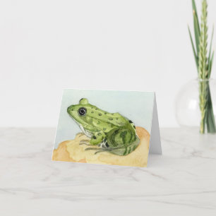 Grüner Frosch Dankeskarte