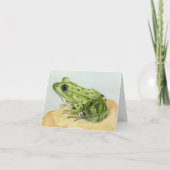 Grüner Frosch Dankeskarte (Vorderseite)