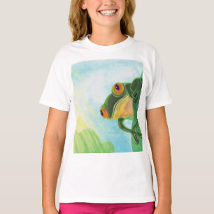 Grüner Frosch, der Sonnenstrahlen fängt T-Shirt