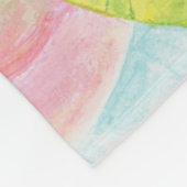 Grüner Frosch Entspannen im Teich Fleecedecke (Ecke)