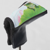 Grüner Frosch Entspannen im Teich Golf Headcover (3/4 Vorderseite)