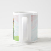 Grüner Frosch Entspannen im Teich Jumbo-Tasse (Rückseite)