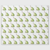 Grüner Frosch fängt eine Fliege Geschenkpapier (Flach)