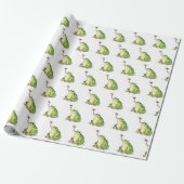 Grüner Frosch fängt eine Fliege Geschenkpapier (Ungerollt)