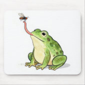 Grüner Frosch fängt eine Fliege Mousepad (Vorne)