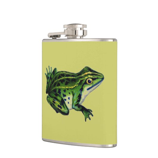 Grüner Frosch Flachmann (Links)