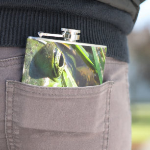 Grüner Frosch Flachmann