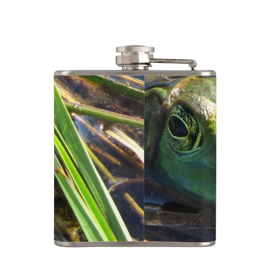 Grüner Frosch Flachmann (Rückseite)