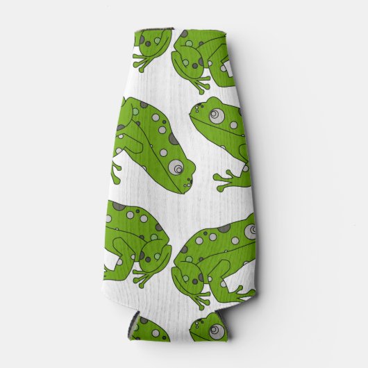 Grüner Frosch Flaschenkühler (Vorderseite)