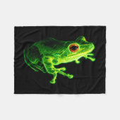 Grüner Frosch Fleecedecke (Vorderseite (Horizontal))