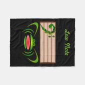 Grüner Frosch Fleecedecke (Vorderseite (Horizontal))