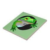 Grüner Frosch Fliese (Seite)