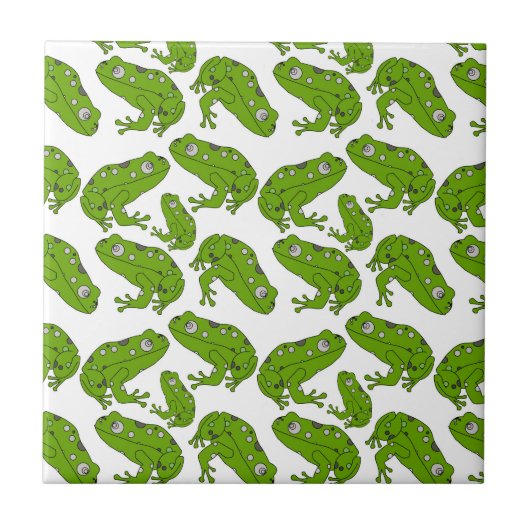 Grüner Frosch Fliese (Vorderseite)