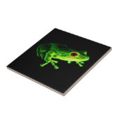 Grüner Frosch Fliese (Seite)