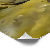 Grüner Frosch, gekämmt gegen Wetterbedingungen Poster (Ecke)