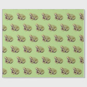 Grüner Frosch Geschenkpapier (Flach)