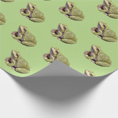 Grüner Frosch Geschenkpapier (Ecke)