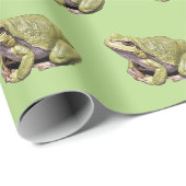 Grüner Frosch Geschenkpapier (Rolleneckpunkt)