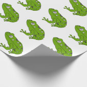 Grüner Frosch Geschenkpapier (Ecke)