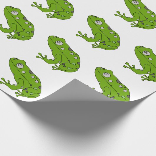 Grüner Frosch Geschenkpapier (Ecke)