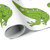 Grüner Frosch Geschenkpapier (Rolleneckpunkt)
